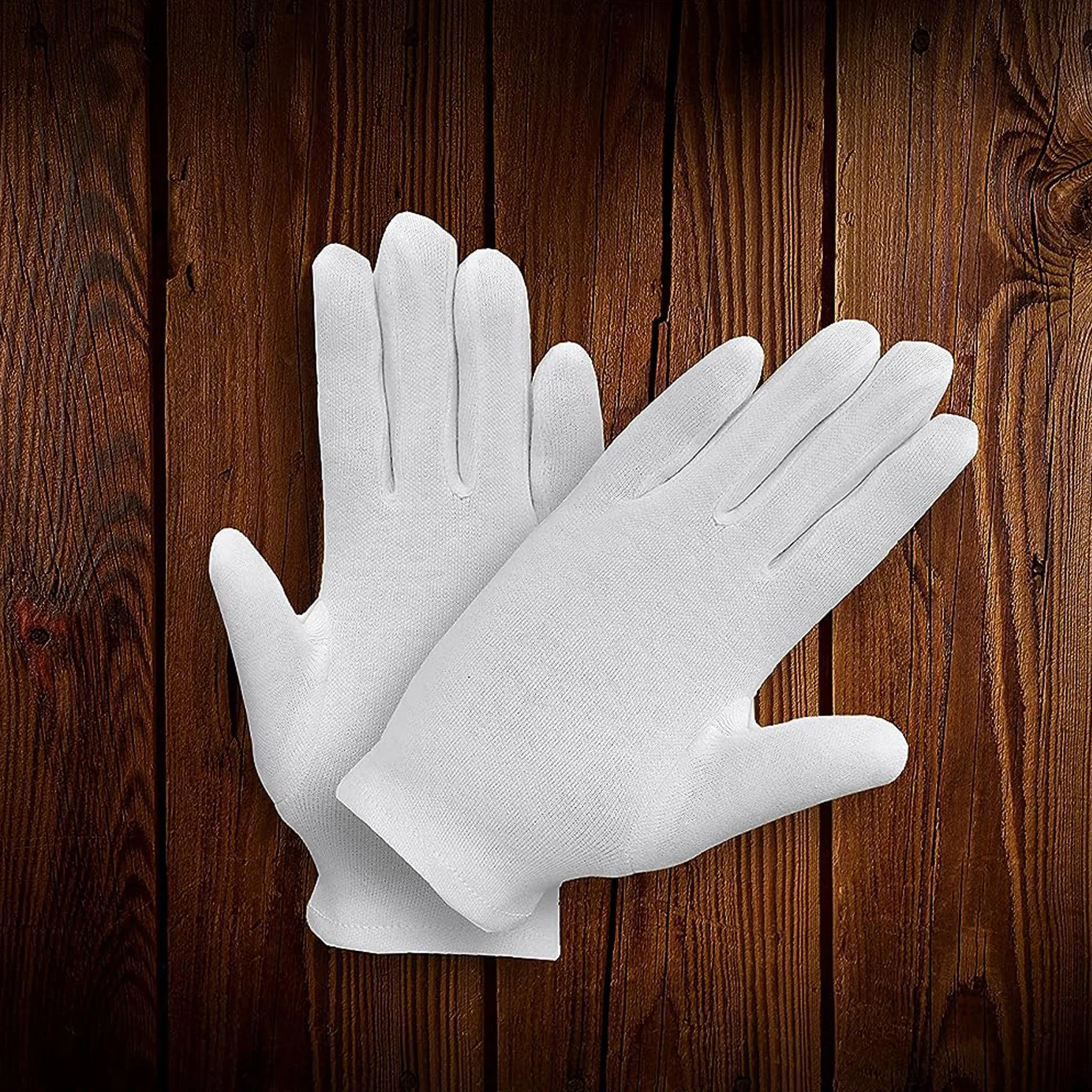 100% Cotton White Work Gloves 12 Pcs