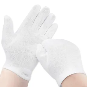 100% Cotton White Work Gloves 12 Pcs