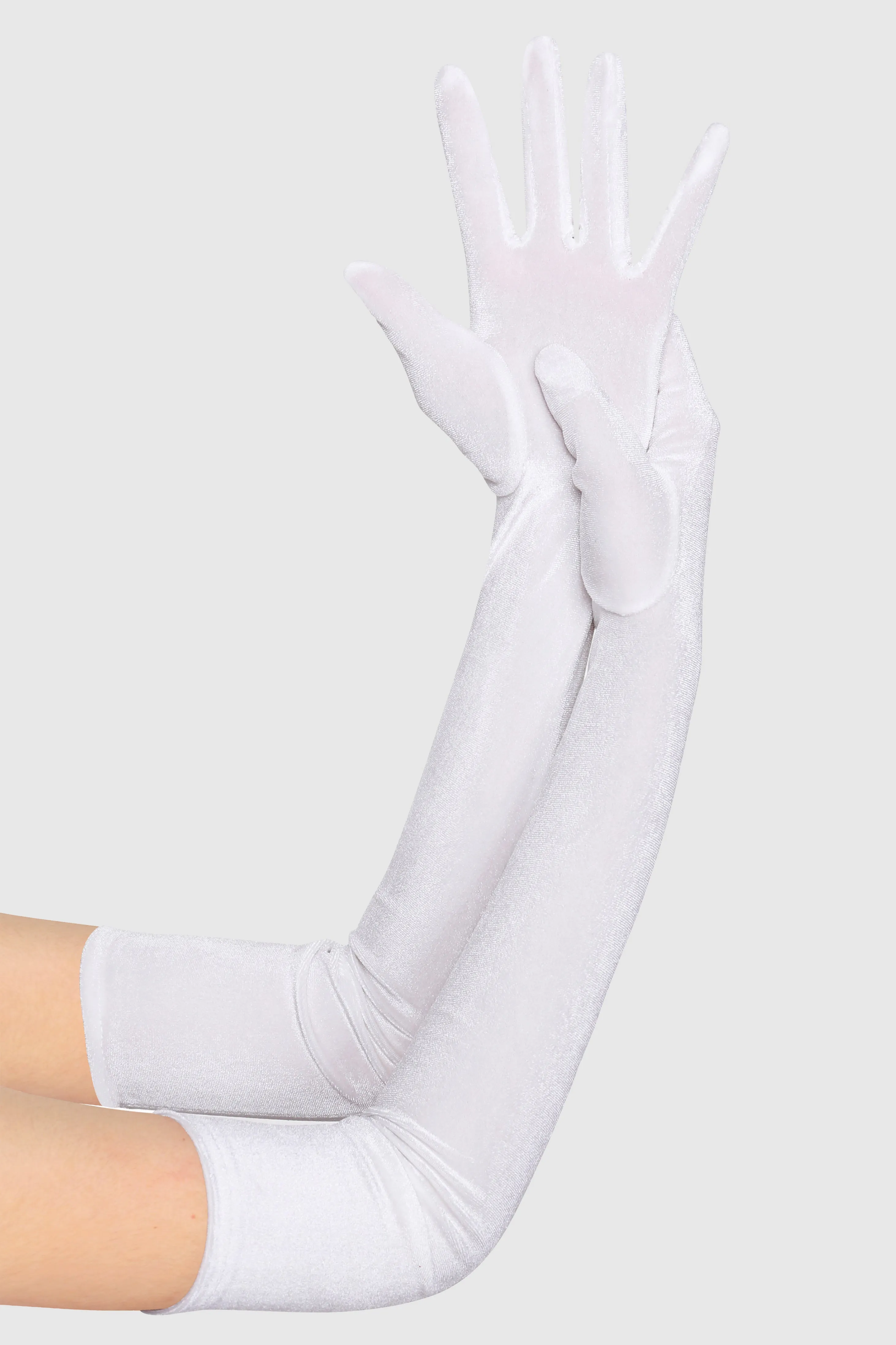 21.6" Elbow Length Velvet Stretchy Gloves