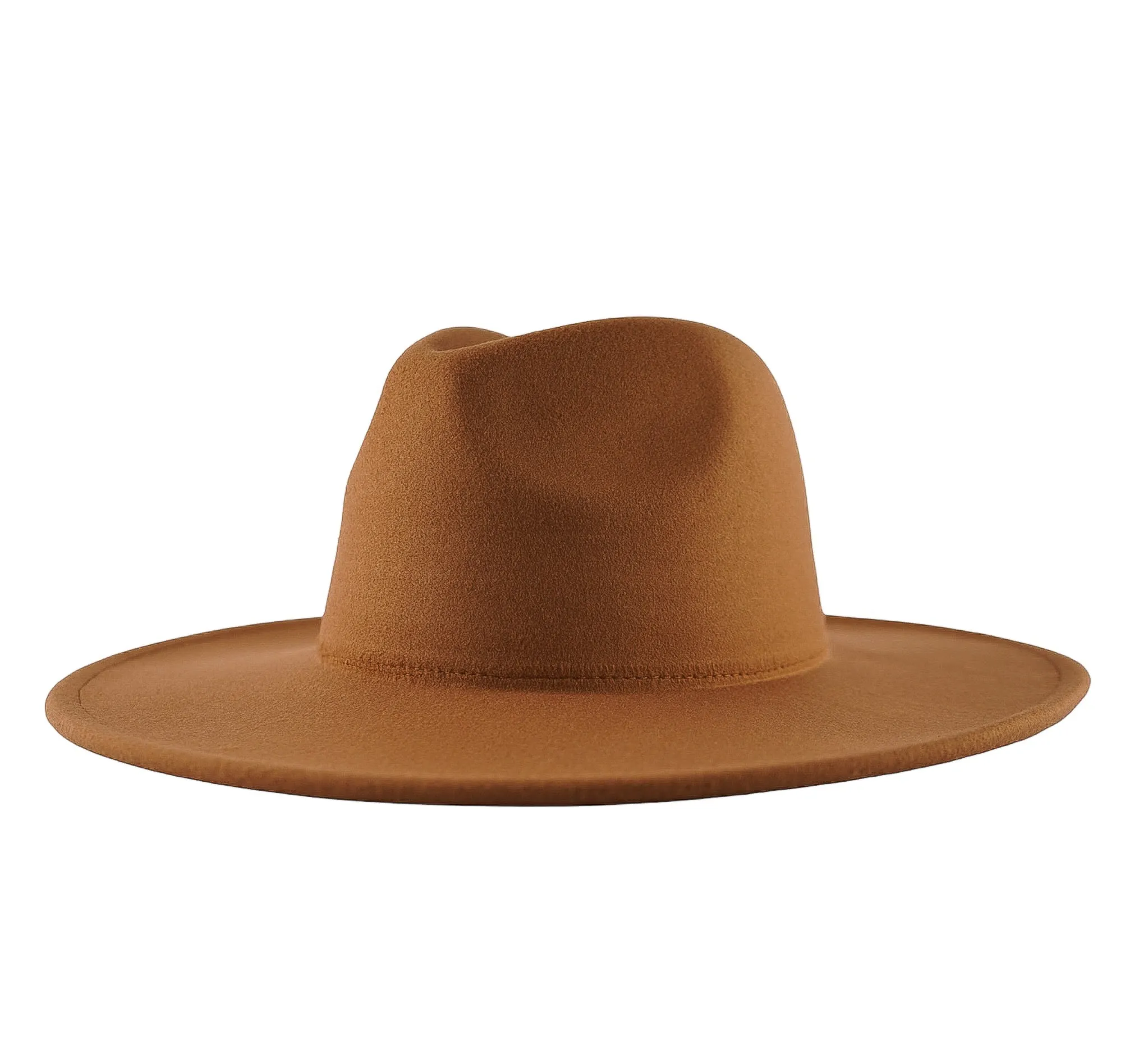 Atlanta Wide Brim Fedora - Dark Tan