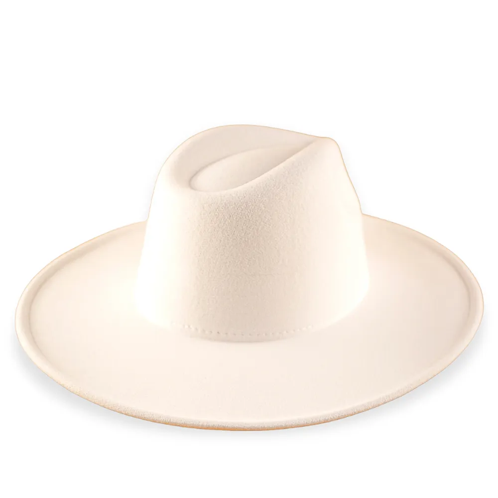 Atlanta Wide Brim Fedora - White