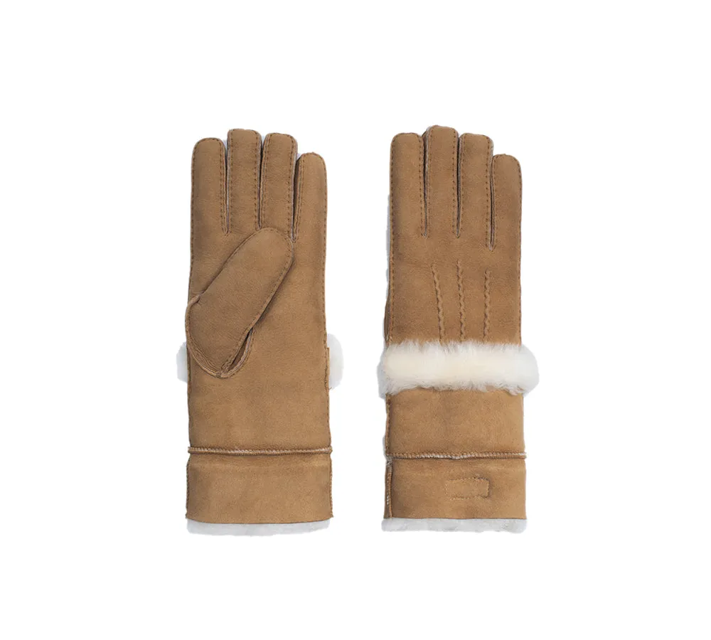 AUSTRALIAN SHEPHERD® Fluffy Sheepskin Wool Shearling Lined Gloves Puni