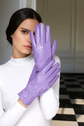 AW - Luxury Lilac Soft Italian Leather Gloves