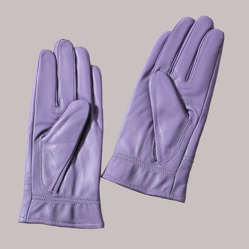 AW - Luxury Lilac Soft Italian Leather Gloves