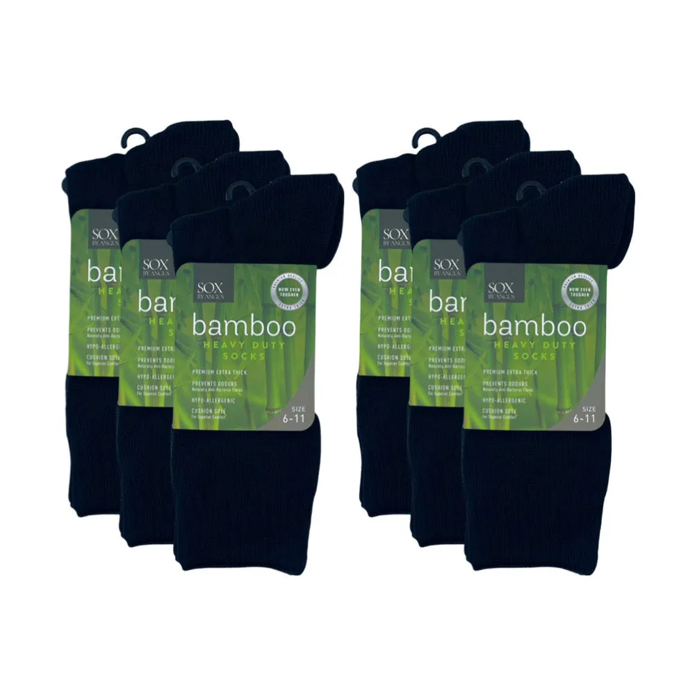 Bamboo Heavy Duty Socks - 1 Pack - Black