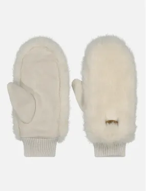 Barts Fur Mitts Faux Fur Mittens With Suede-Like Fabric