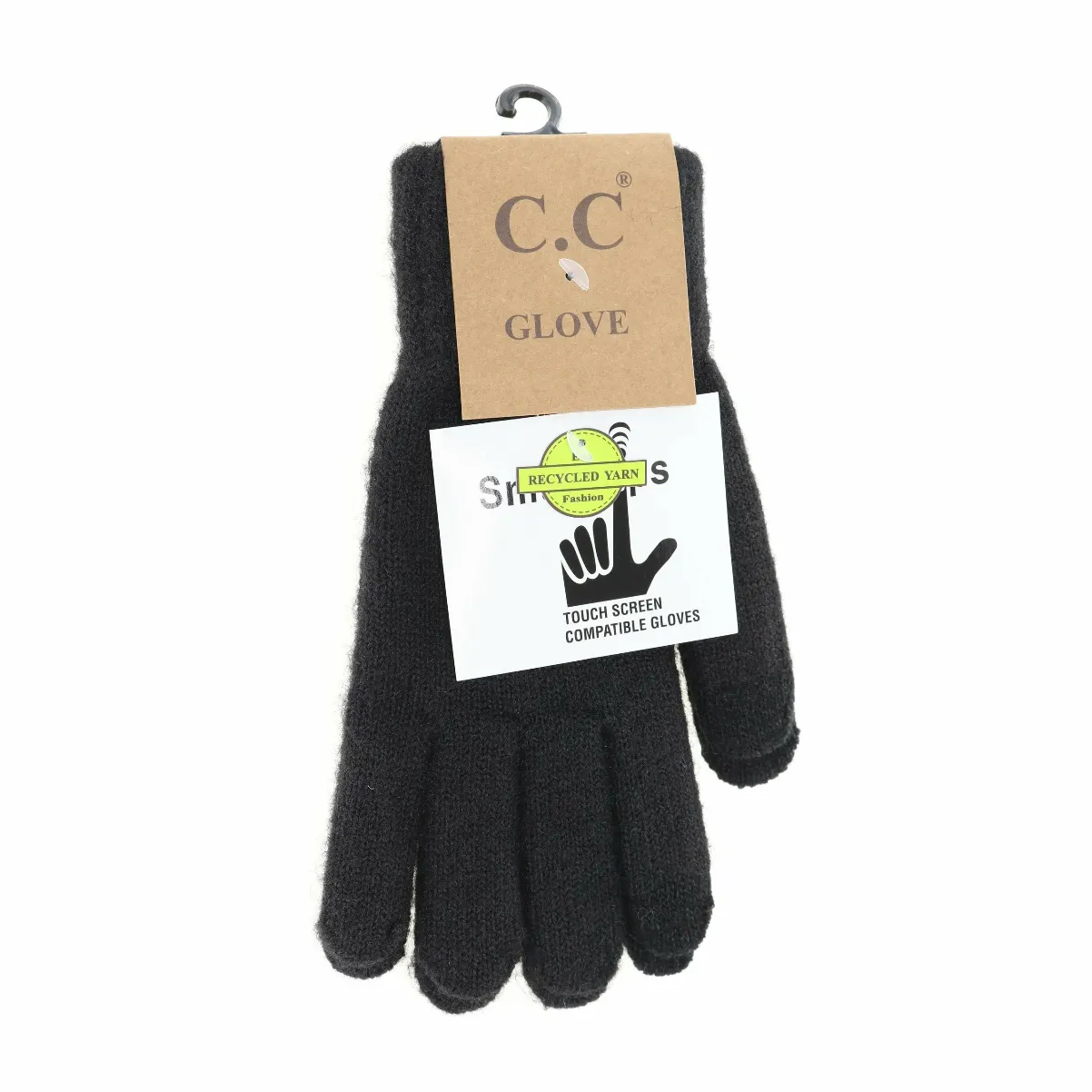 Black Soft Knit Gloves