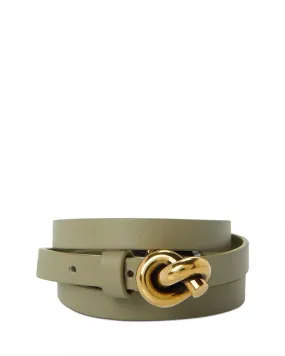 BOTTEGA VENETA SMALL KNOT CALFSKIN LEATHER BELT