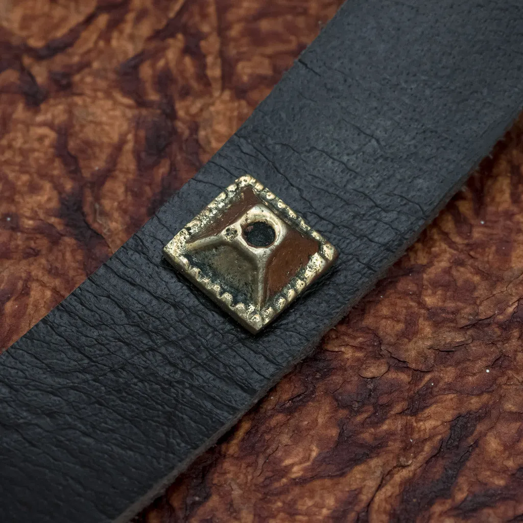 Brass & Brown Leather Belt