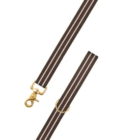 Brown & Pale Pink Grosgrain Ribbon Dog Leash