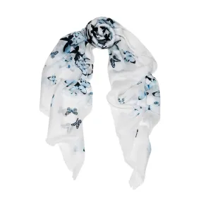 Butterflies Scarf Sky Blue