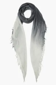 Chan Luu Dip Dyed Silk & Cashmere Scarf- Ebony