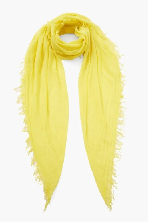 Chan Luu Silk & Cashmere Scarf- lemon