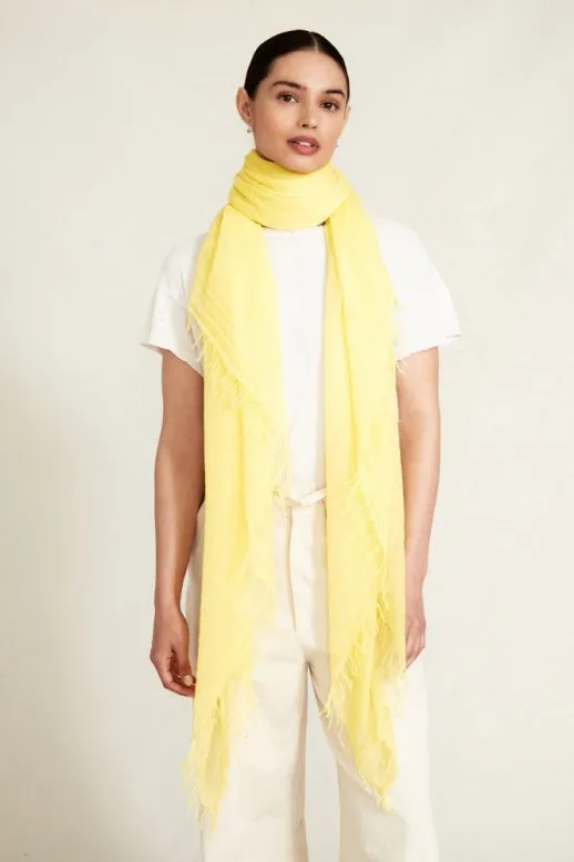 Chan Luu Silk & Cashmere Scarf- lemon