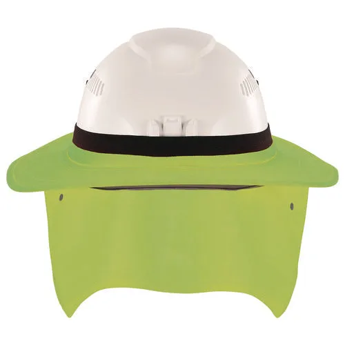 Chill-its 6661 Universal Hard Hat Brim With Neck Shade, Lime