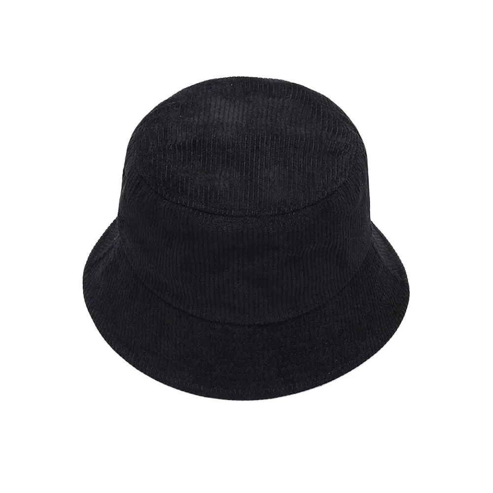 Corduroy Bucket Hat Outdoor Fishing Boonie Cap Packable Sun Hat YZB0209