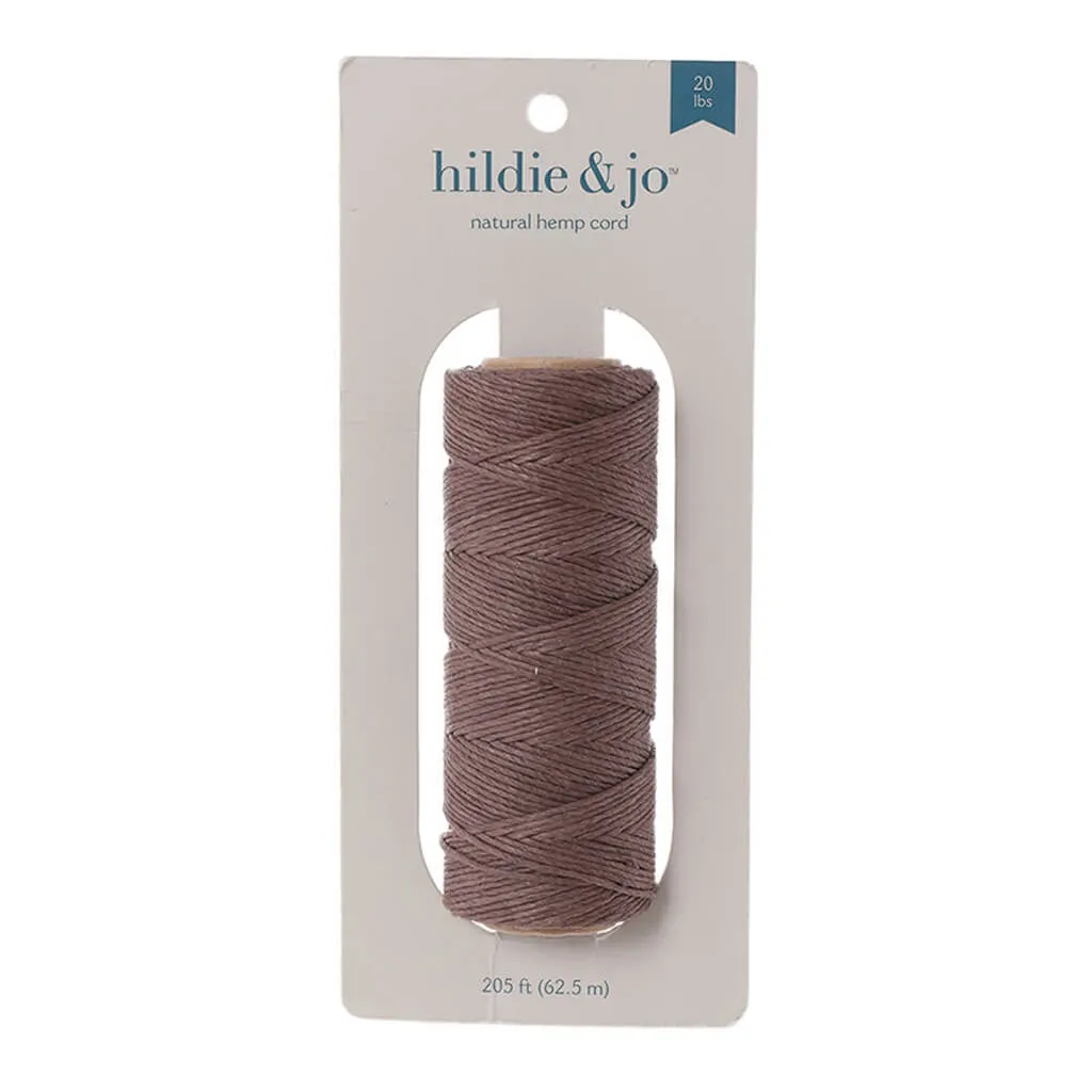 Dark Brown Natural Hemp Cord 205ft