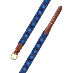 Dots on Blue Grosgrain Ribbon Children's Belt