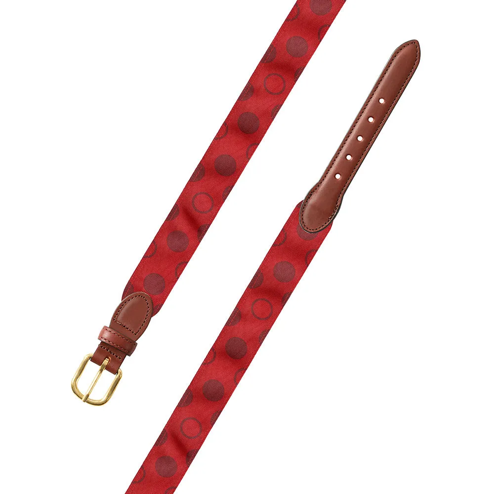 Dots on Red Grosgrain Ribbon Children's Belt