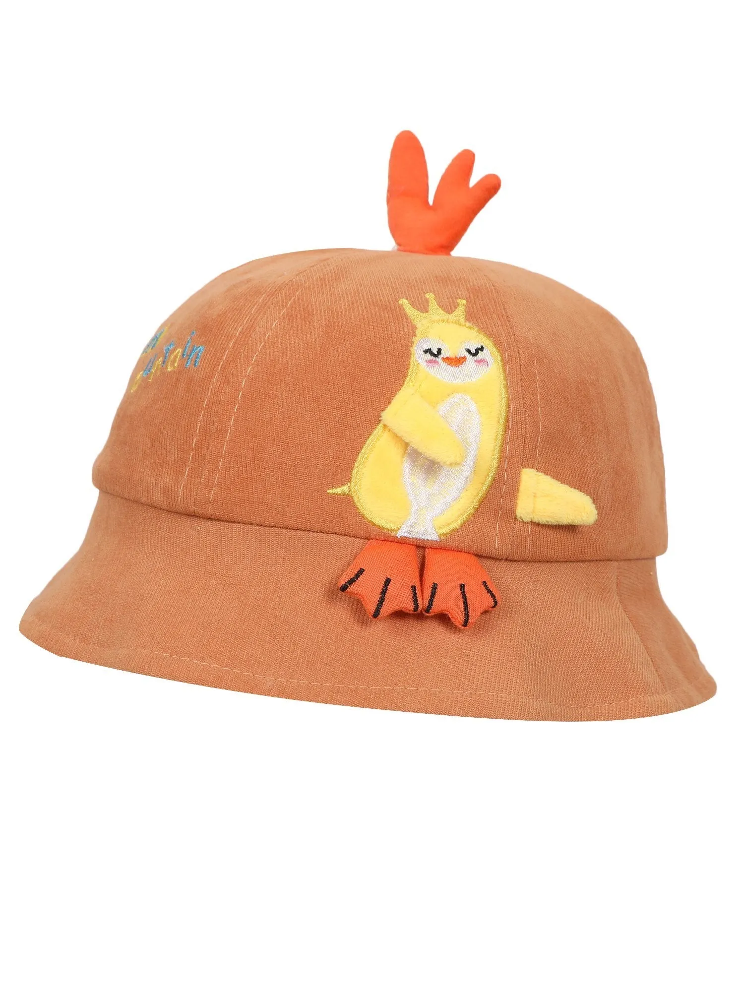 FabSeasons Chicken Cotton Bucket Hat/Cap for Boys & Girls (1-4 Years, 50 cm Circumference)