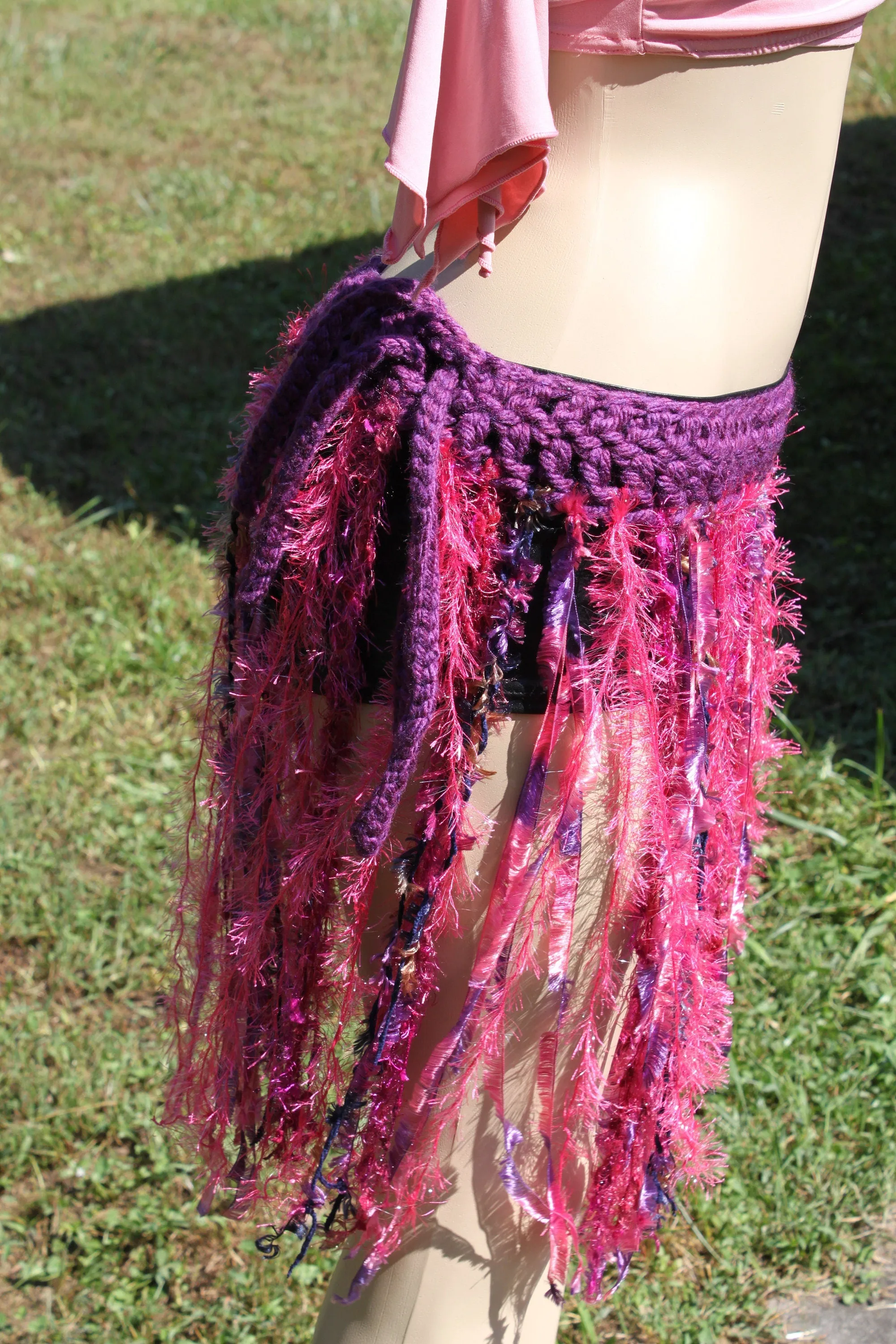 FINAL SALE, Mermaid Belt, Fairy Belt, Fringe Belt, Gypsy Belt, Yarn belt, ATS belt, Tribal Dance Belt, Festival Belt, Fringe Skirt