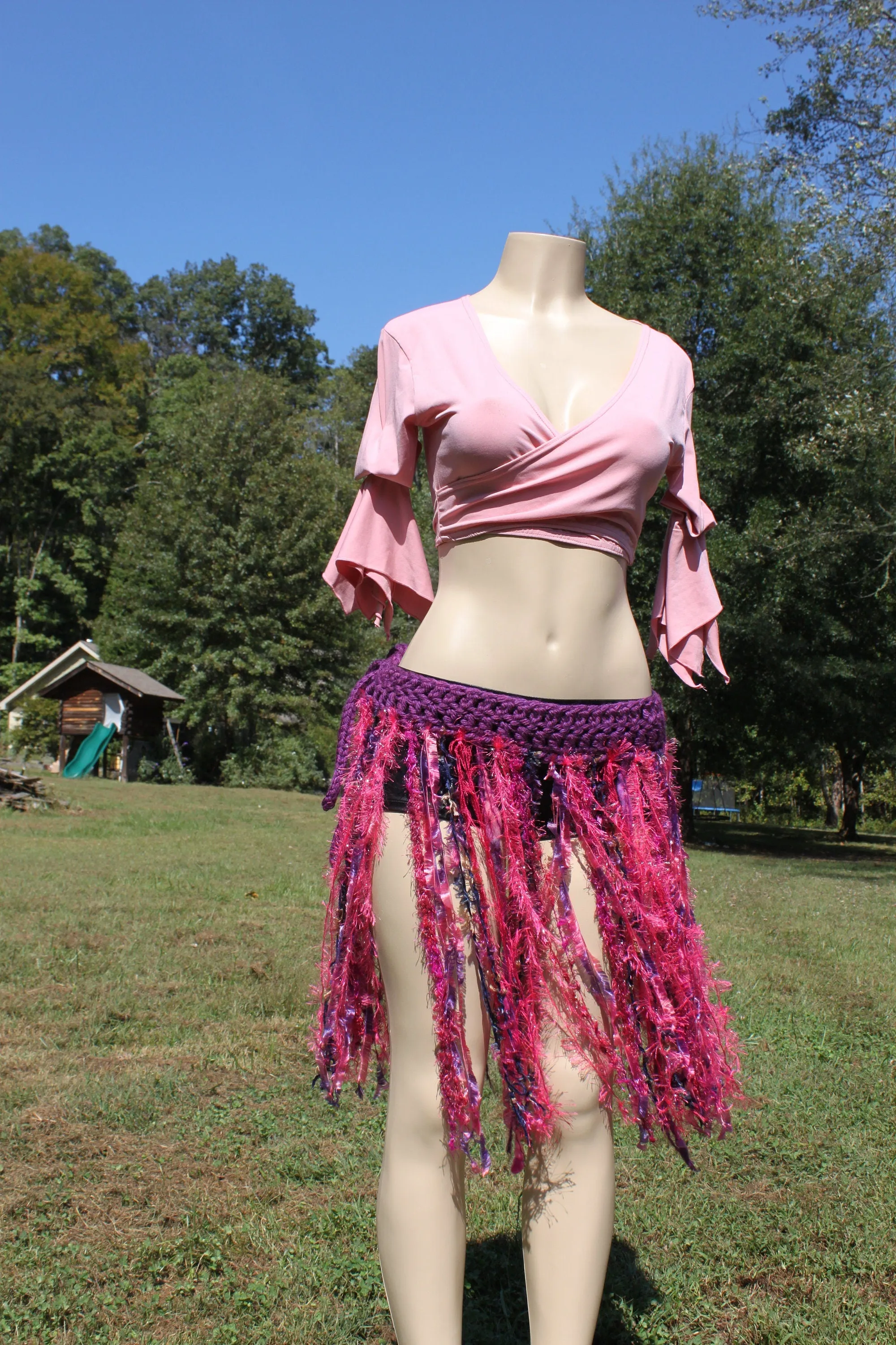 FINAL SALE, Mermaid Belt, Fairy Belt, Fringe Belt, Gypsy Belt, Yarn belt, ATS belt, Tribal Dance Belt, Festival Belt, Fringe Skirt