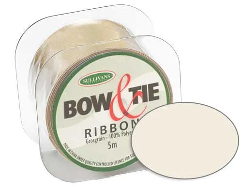 Grosgrain Ribbon, Cream- 24mm x 5m