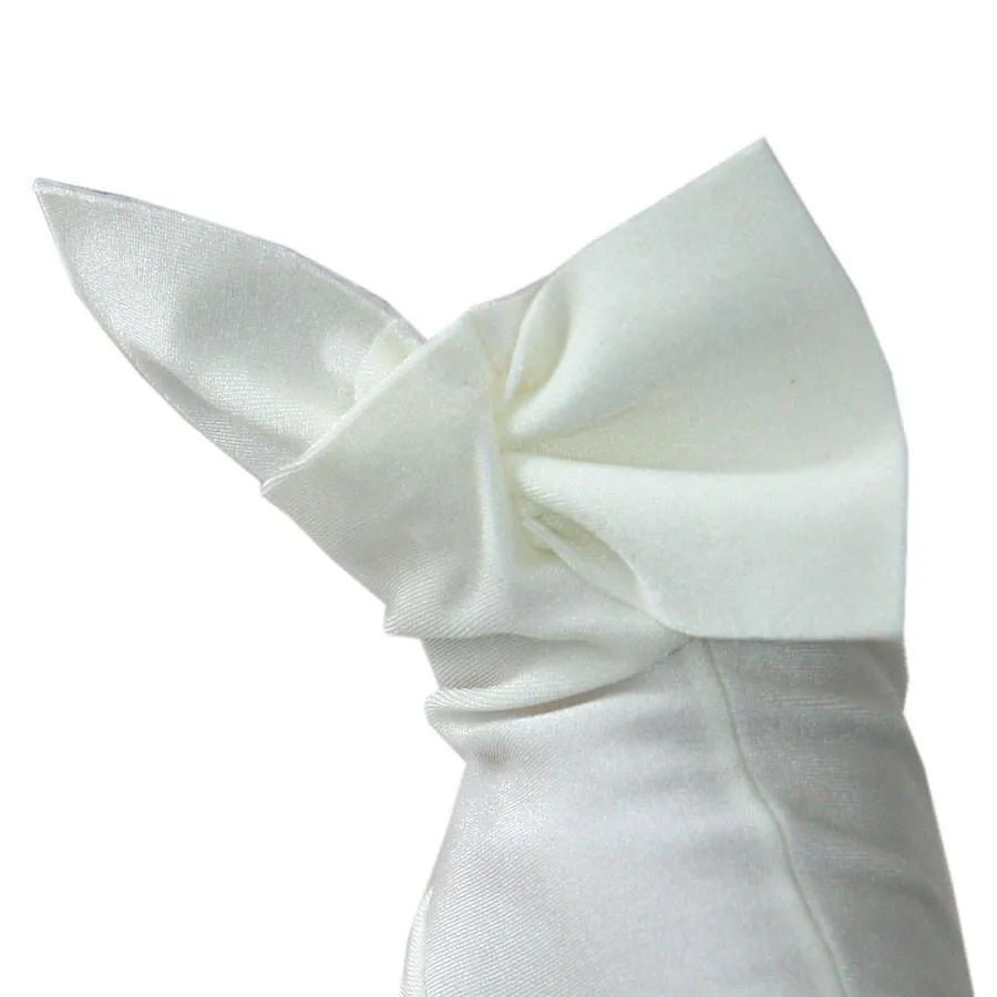 Ivory Bow Cocktail Gloves