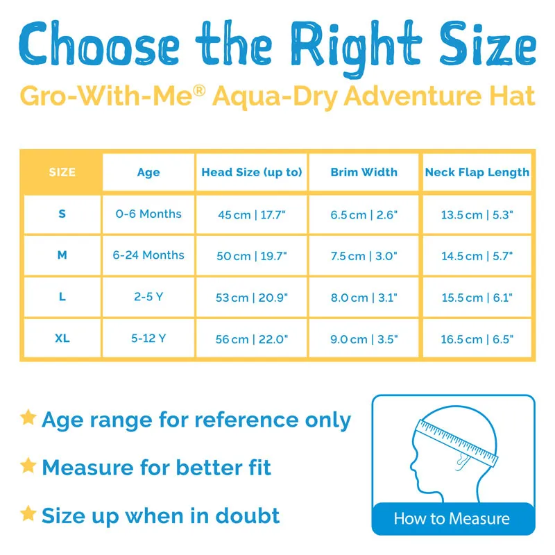 Jan & Jul Gro-with-me Aqua Dry Adventure Hat - Summer Camp