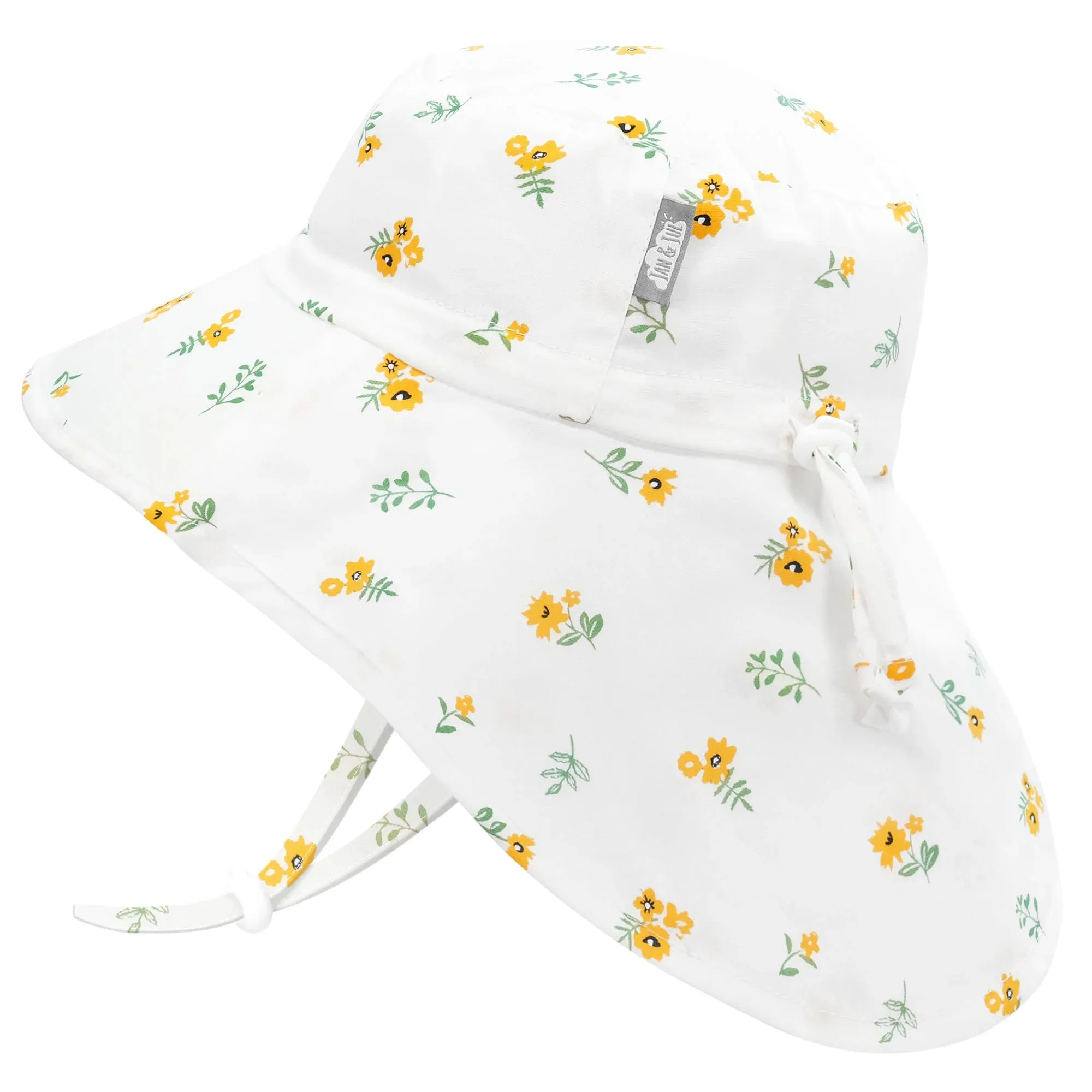 Jan & Jul Gro-With-Me Cotton Adventure Hat - Yellow Flower