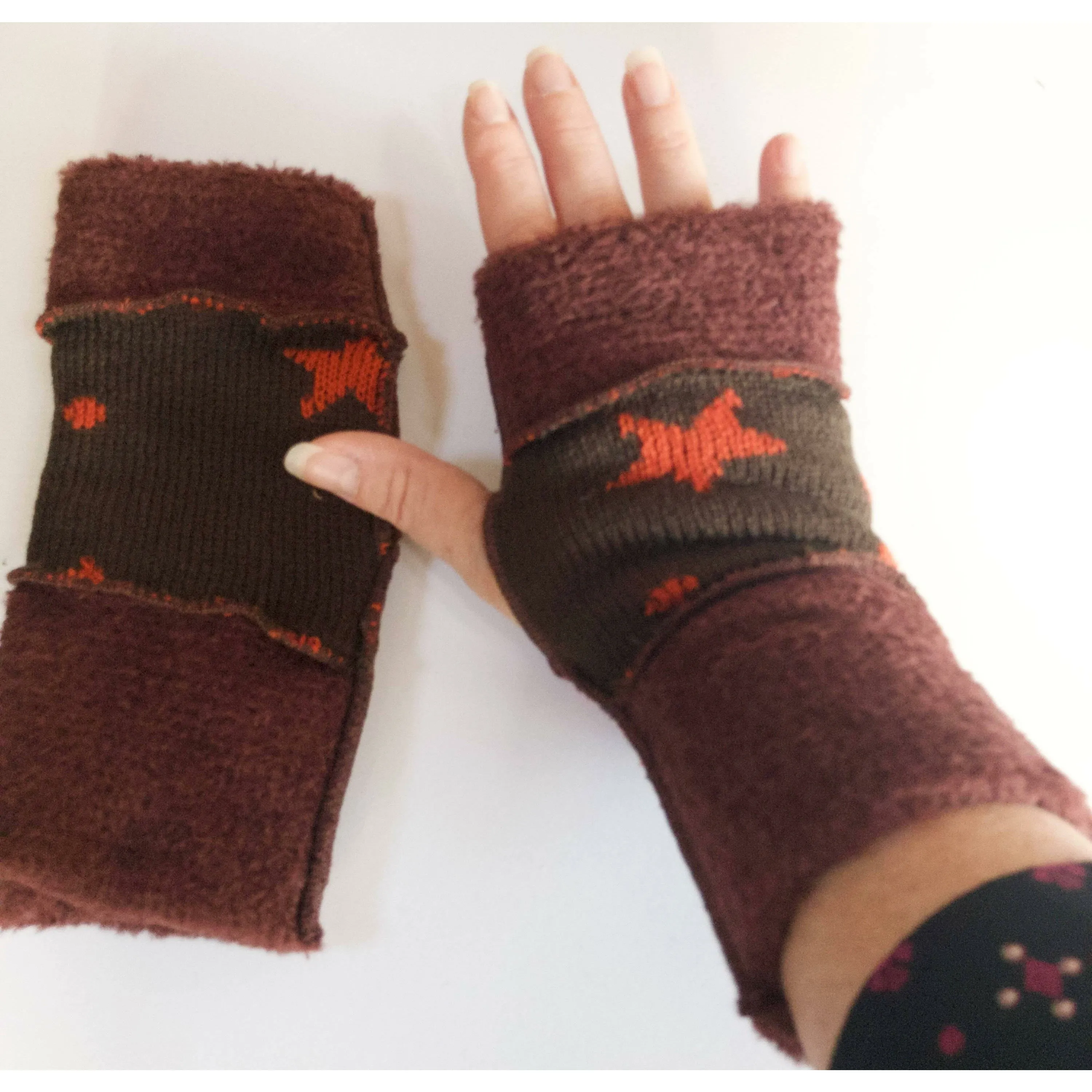 Knit cozy soft Texting fingerless arm warmers gloves in choice of colors FREE SHIPPING USA Mainland