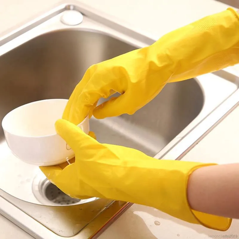 Latex Flocklined Dishwashing Gloves- Case/144 pairs