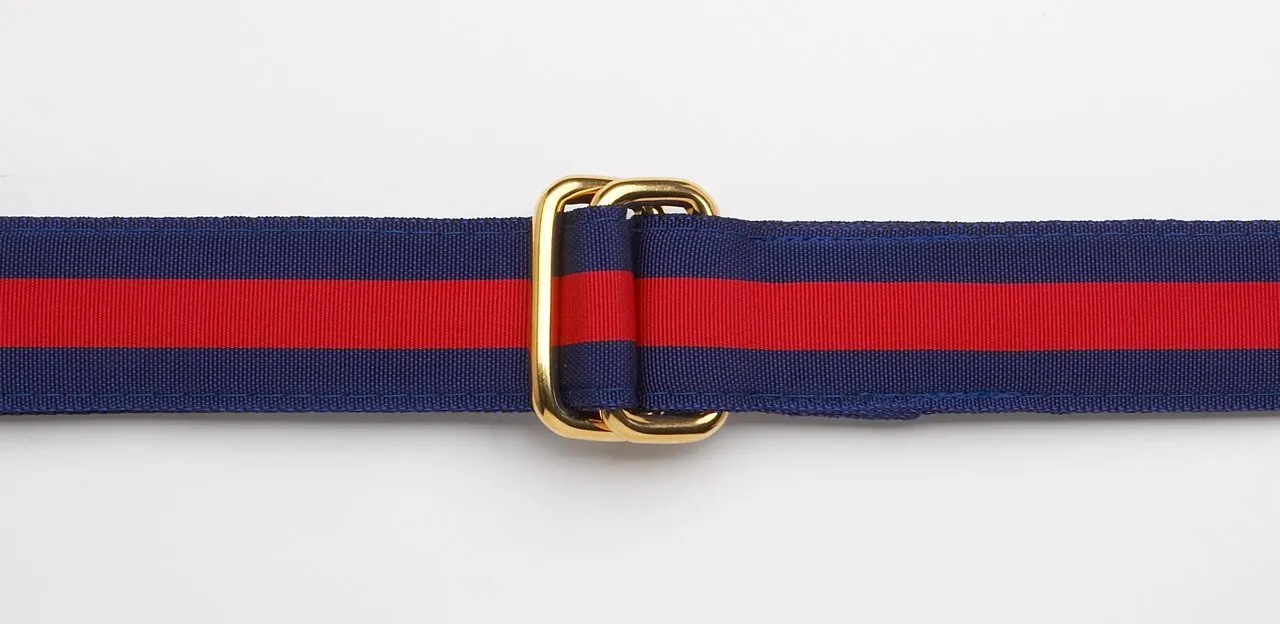 NAVY/RED RIBBON BELT