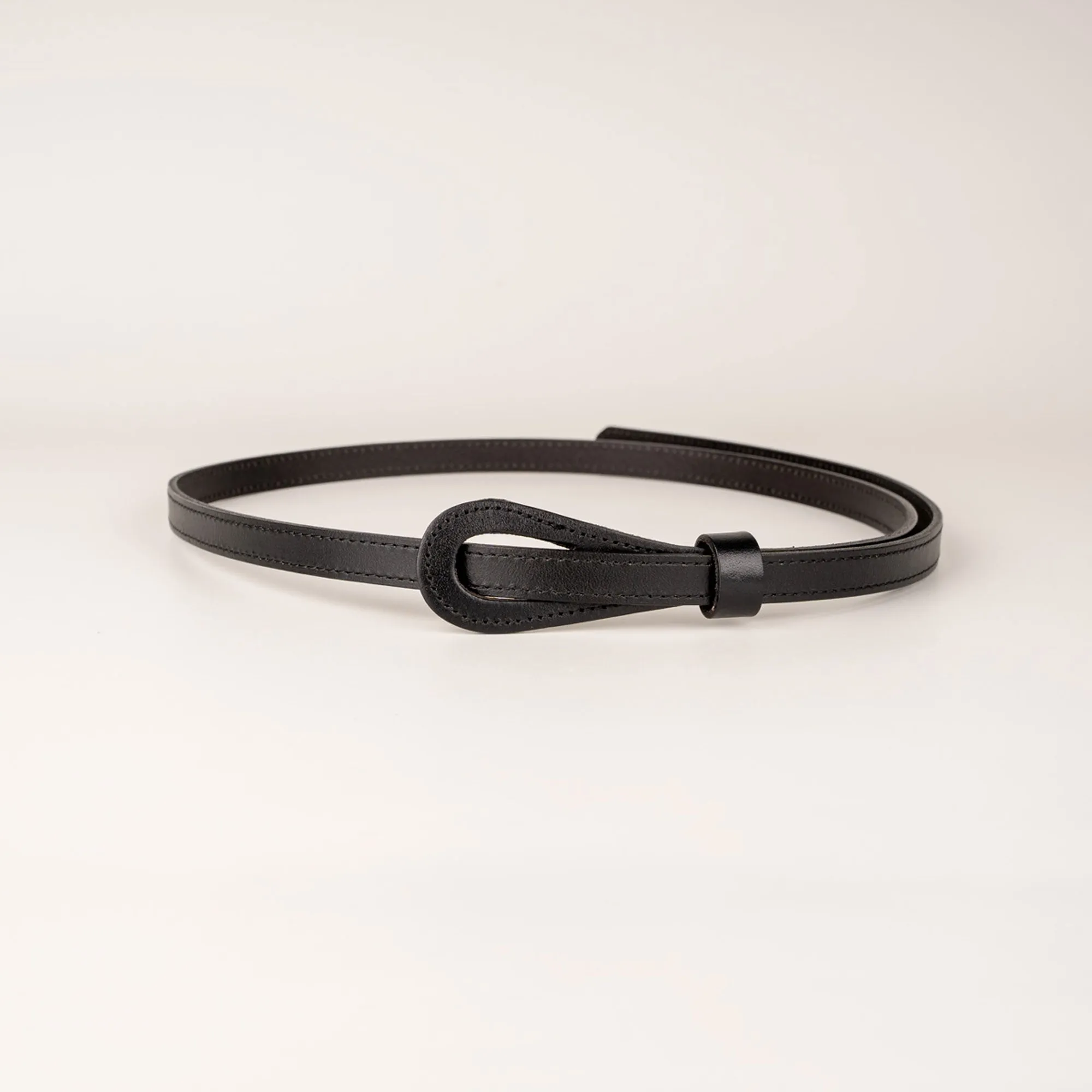 Peroz Joy - Women's Black Leather Knot Belt