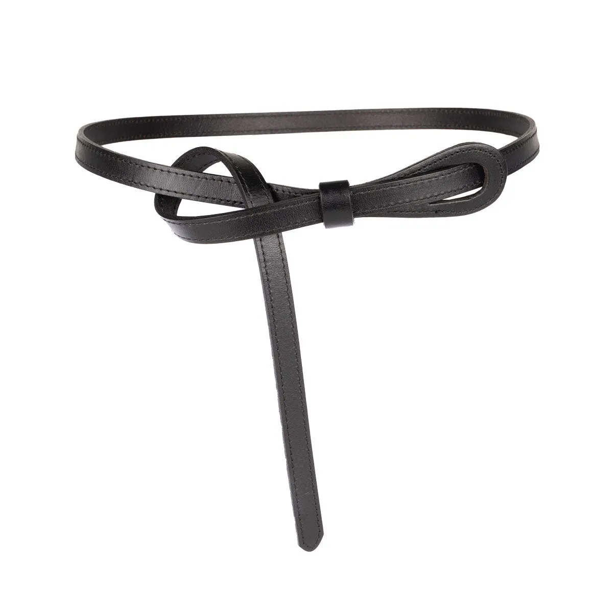 Peroz Joy - Women's Black Leather Knot Belt