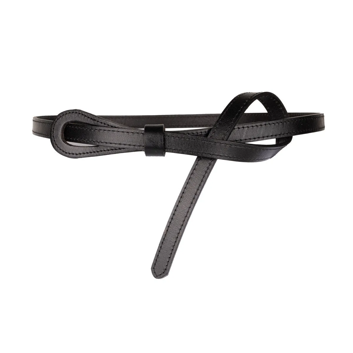 Peroz Joy - Women's Black Leather Knot Belt