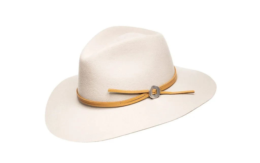 PHOEBE WIDE BRIM WOOL HAT - SILVER BELLY