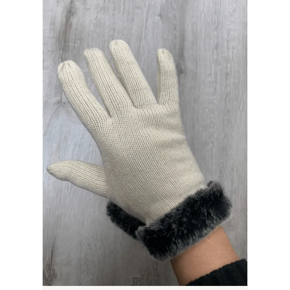 Rabbit lined gloves Medium