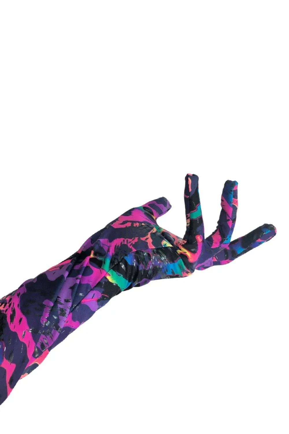 Rainbow Leopard Print Gloves