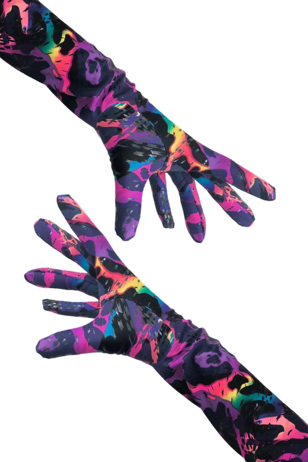 Rainbow Leopard Print Gloves