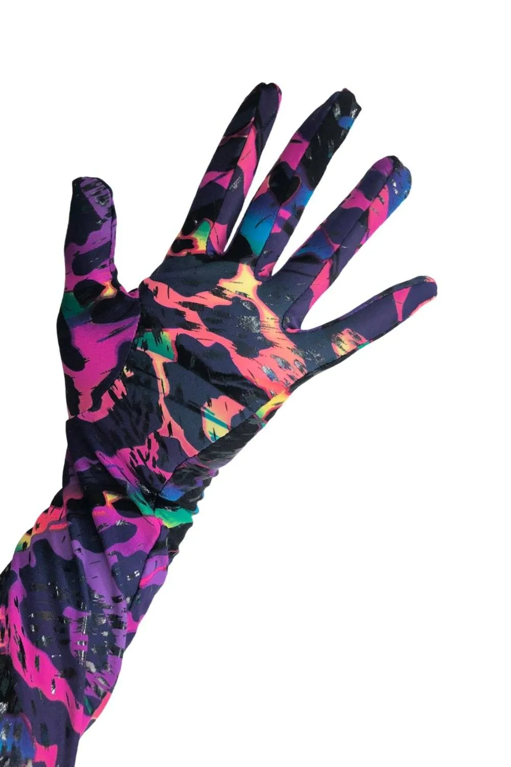 Rainbow Leopard Print Gloves