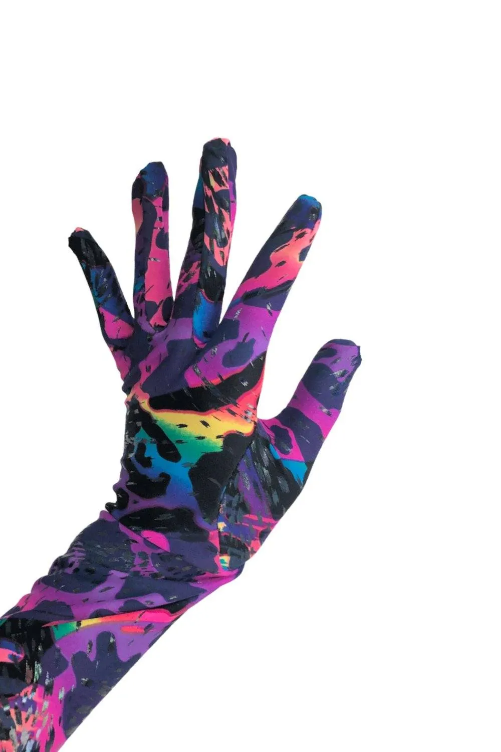 Rainbow Leopard Print Gloves