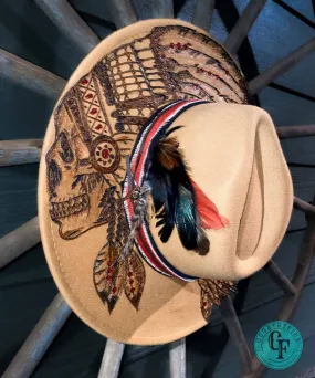 RED FEATHER INDIAN FEDORA