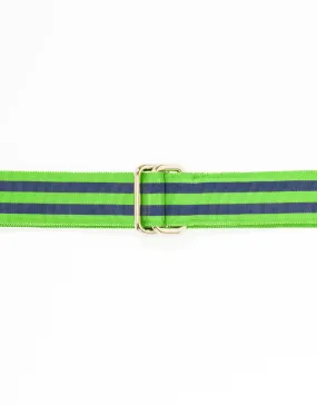 RIBBON BELT - LIGHT GREEN/NAVY