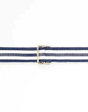 RIBBON BELT -NAVY/WHITE