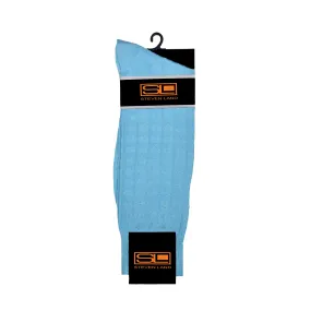 Silky Argyle Dress Socks | Aqua