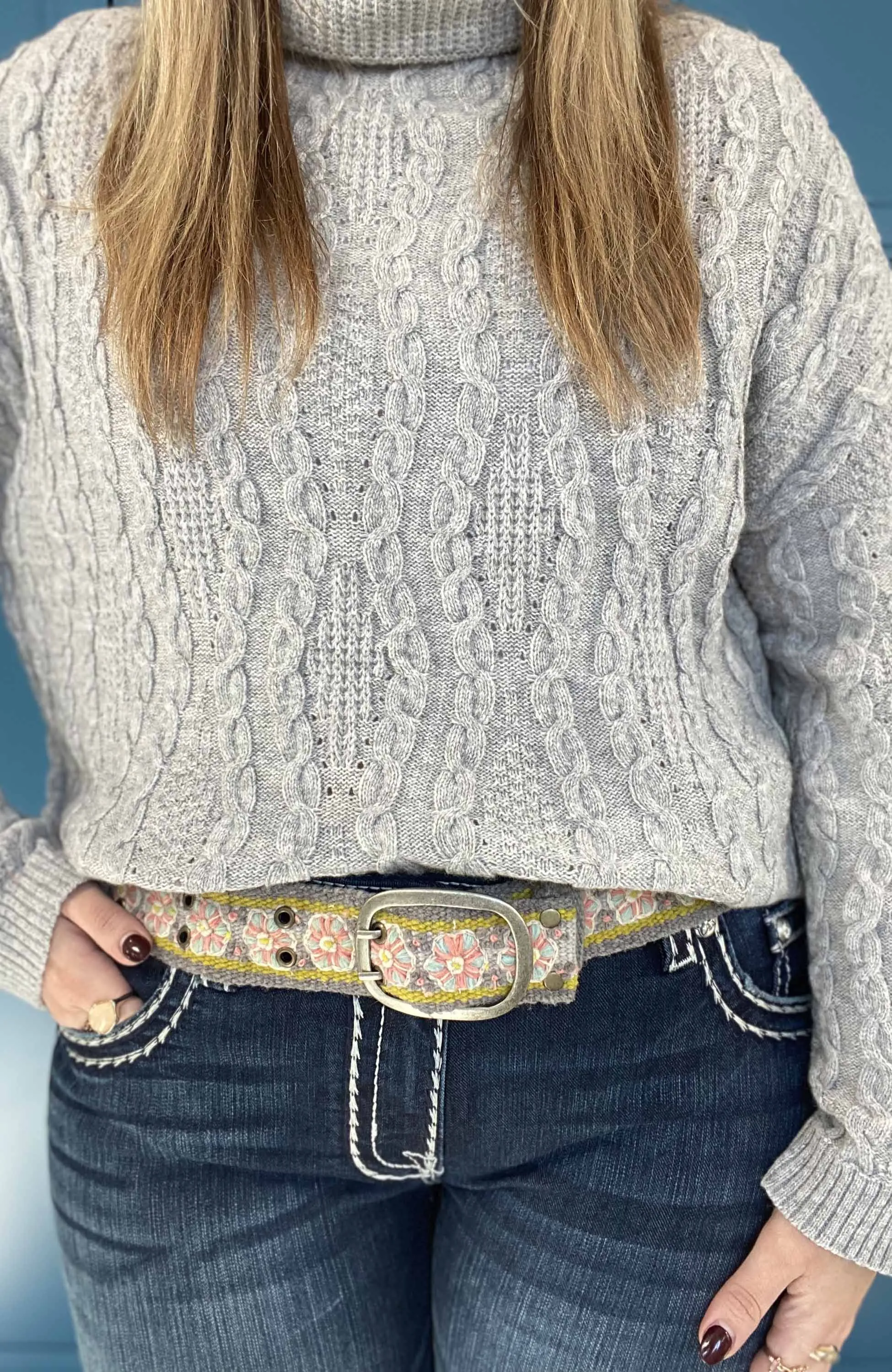 Smitten Emilia Moss Wool Belt