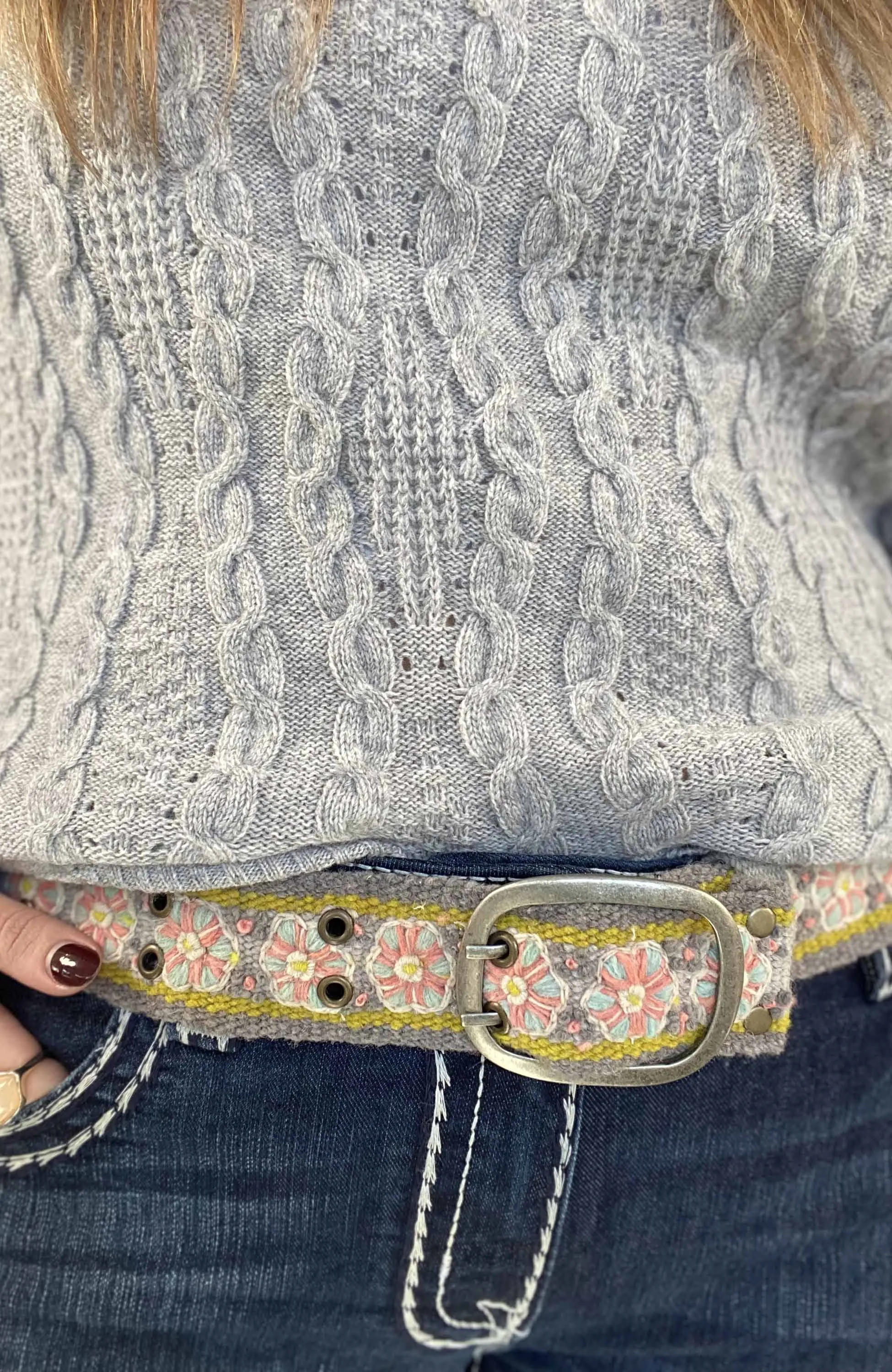 Smitten Emilia Moss Wool Belt