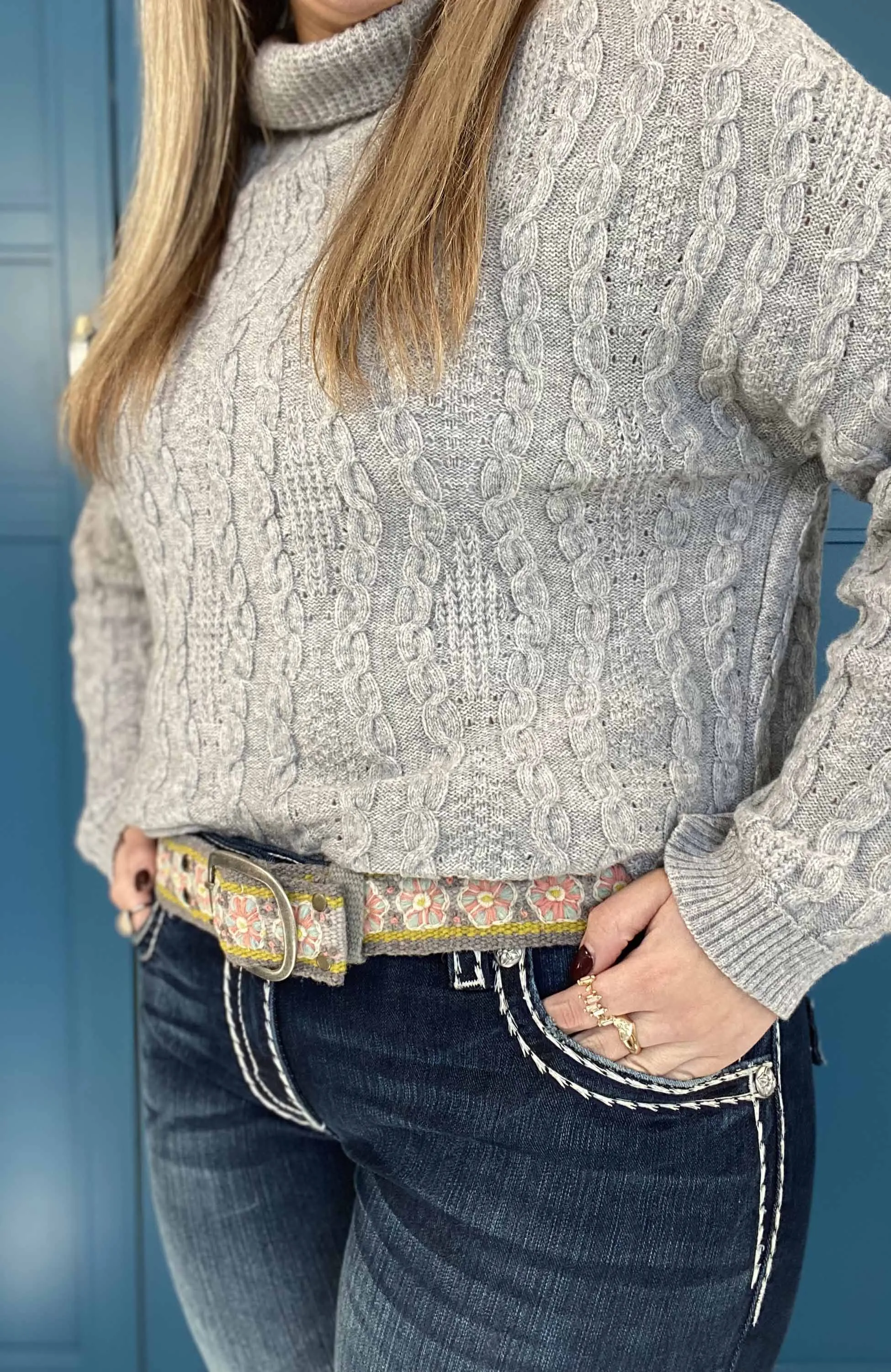 Smitten Emilia Moss Wool Belt