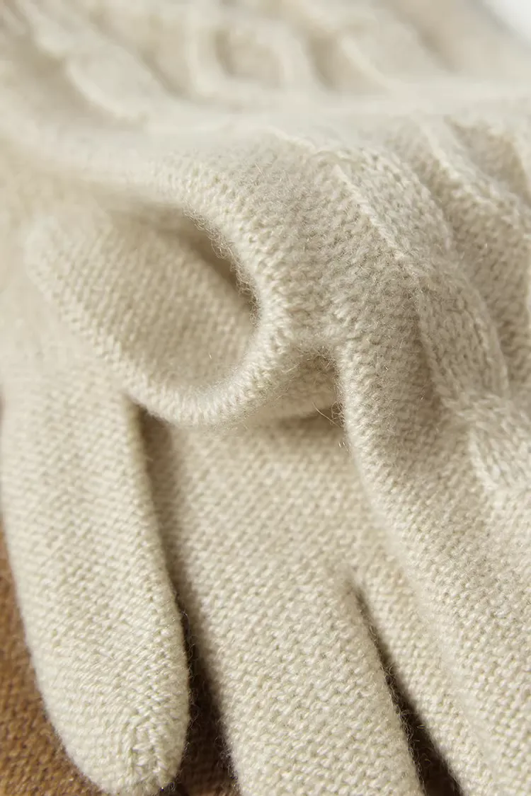 Soft-touch Cashmere Knit Winter Gloves